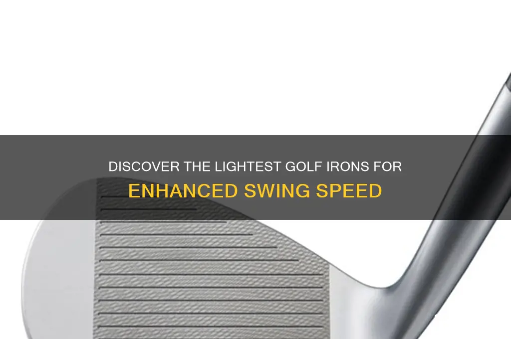 what are the lightest golf irons