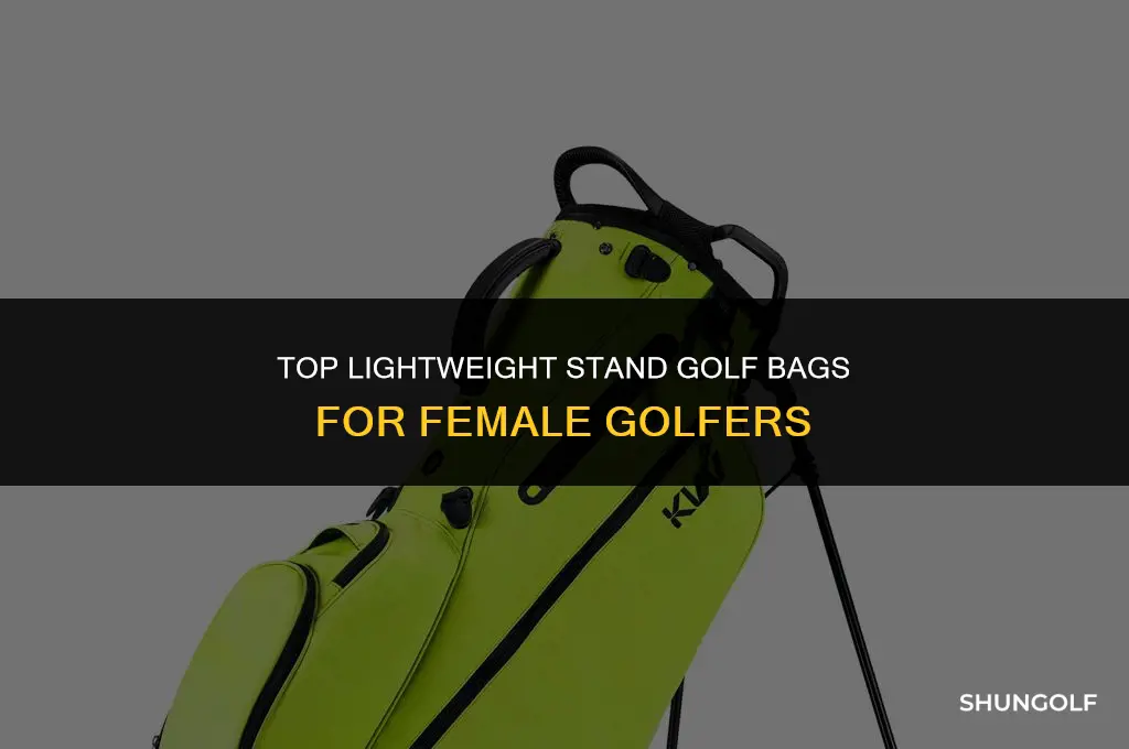 what are the lightest stand golf bags for women