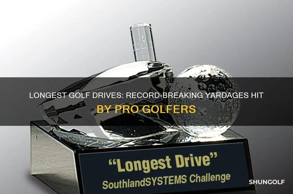 what are the lingeat yards hit by a golfer