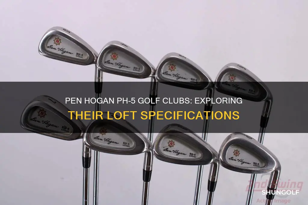 what are the lofts of pen hogan ph-5 golf clubs