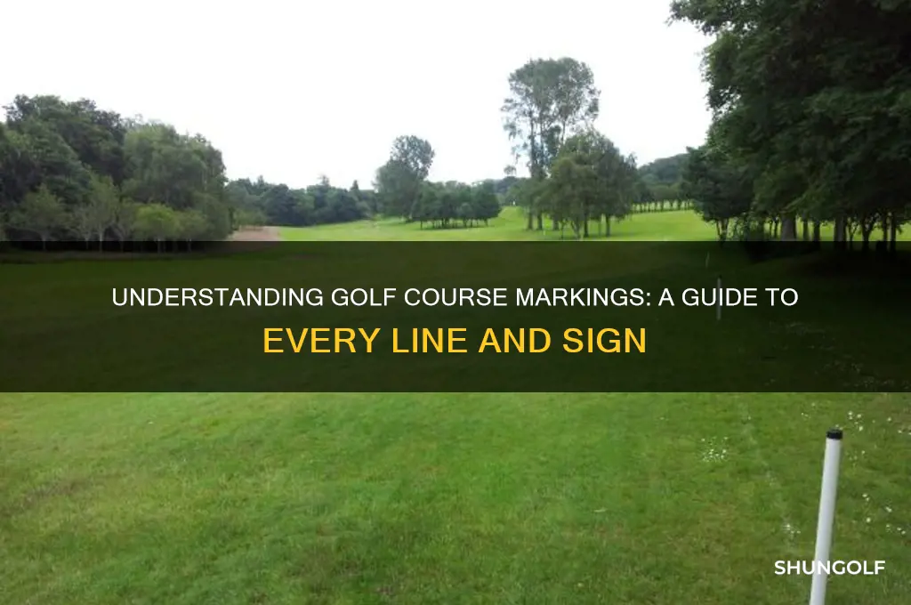 what are the marking on a golf course