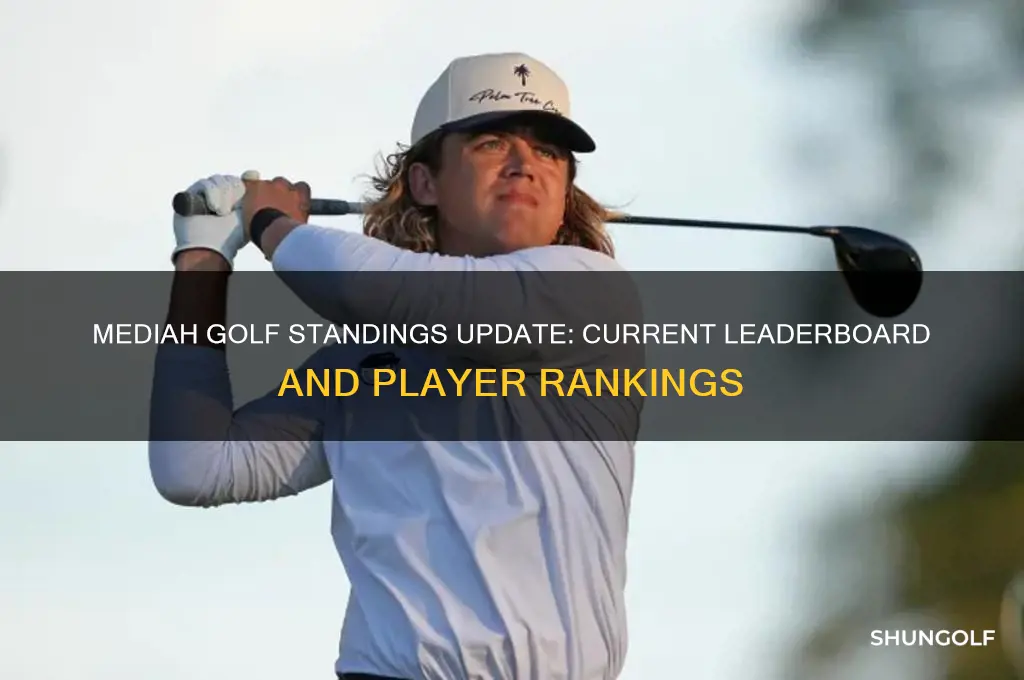 what are the mediah golf standing so far