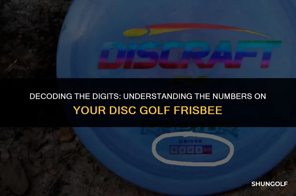 what are the numbers on a frisbee golf disc