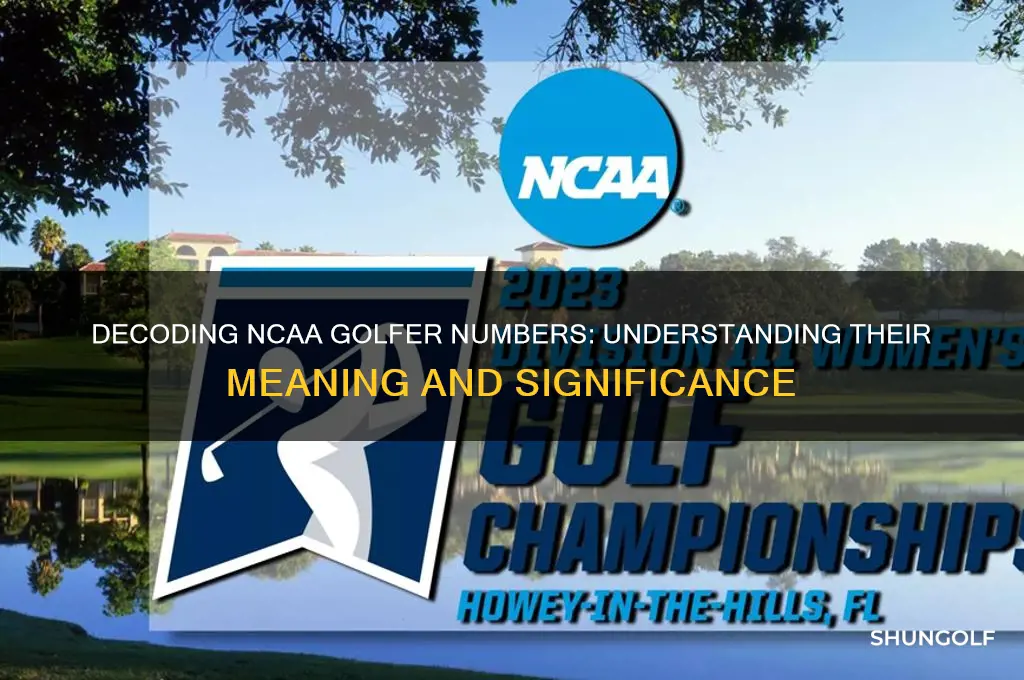 what are the numbers on ncaa golfer