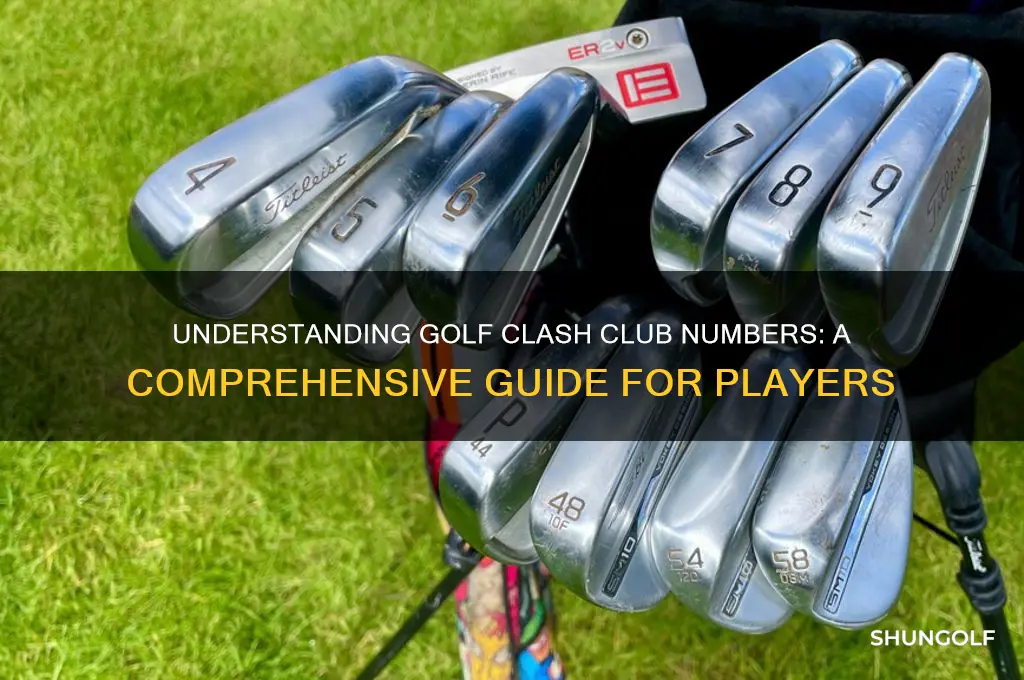 what are the numbers on the clubs on golf clash
