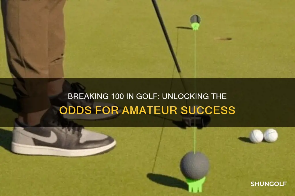 what are the odds of breaking 100 in golf