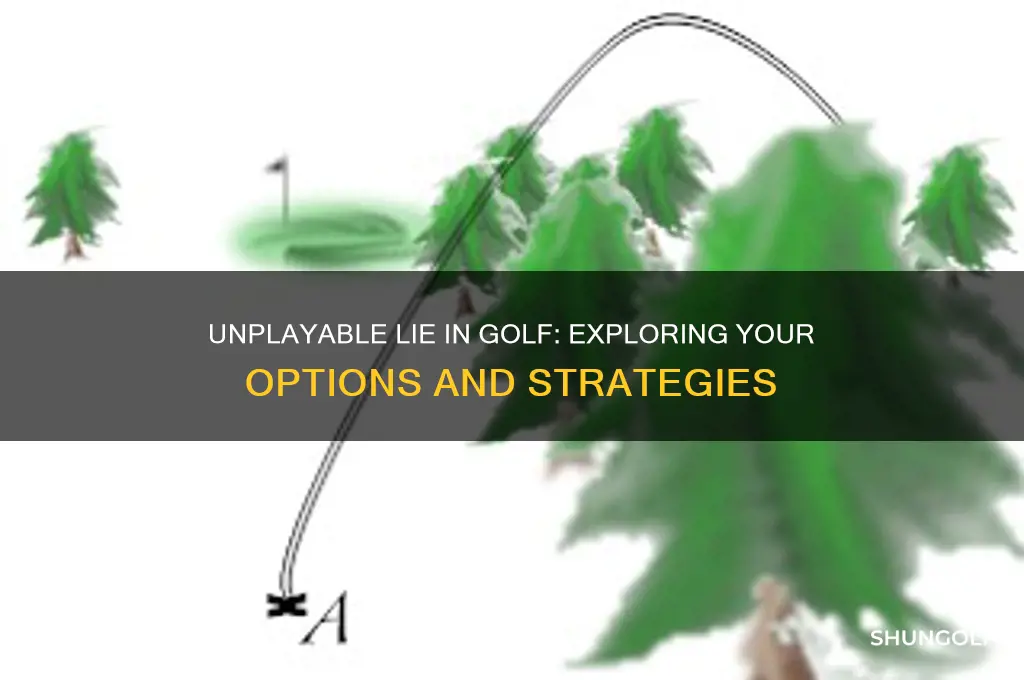 what are the options for an unplayable lie in golf