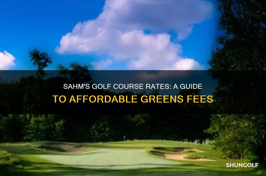 what are the rates to golf at sahm