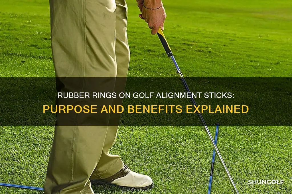 what are the rubber rings on golf alignement sticks for