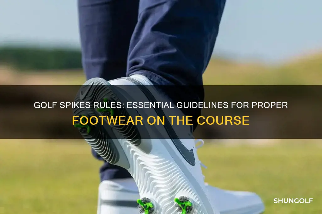 what are the rules for golf spikes