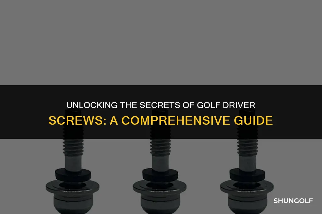 what are the screws for on a golf driver