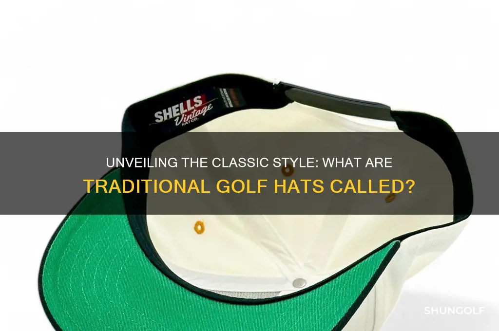 what are the traditional golf hats called