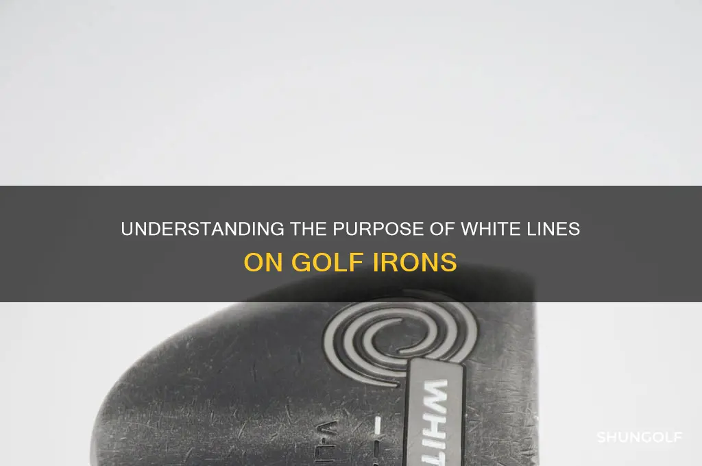 what are the white lines on golf irons