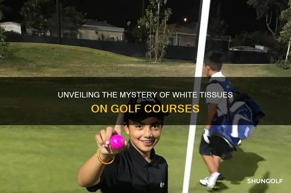 what are the white tissues dropped on golf courses
