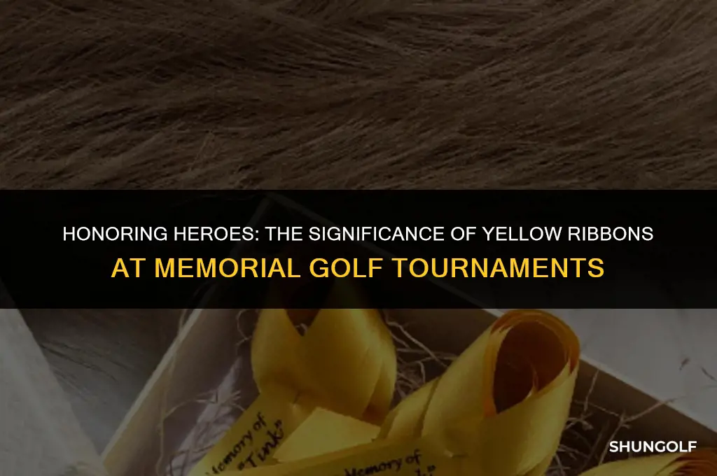 what are the yellow ribbons at the memorial golf tournament