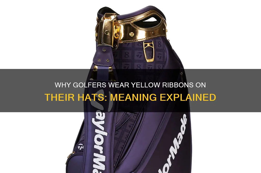what are the yellow ribbons on golfer hats