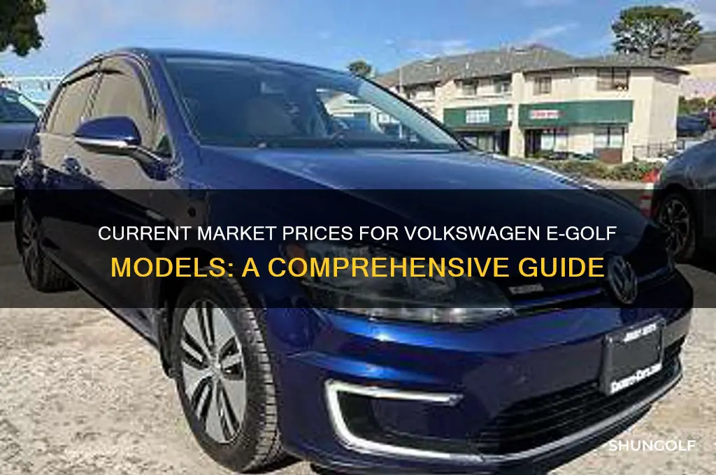 what are volkswagen e golfs selling for