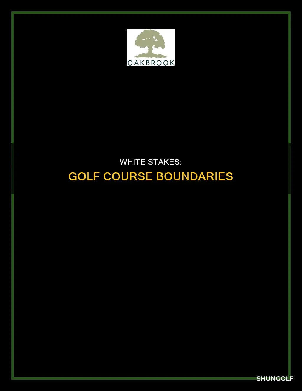 what are white stakes in golf