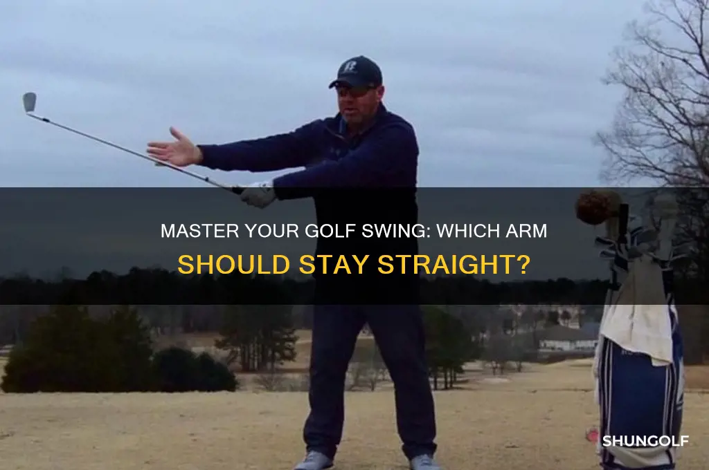 what arm do you keep straight in golf