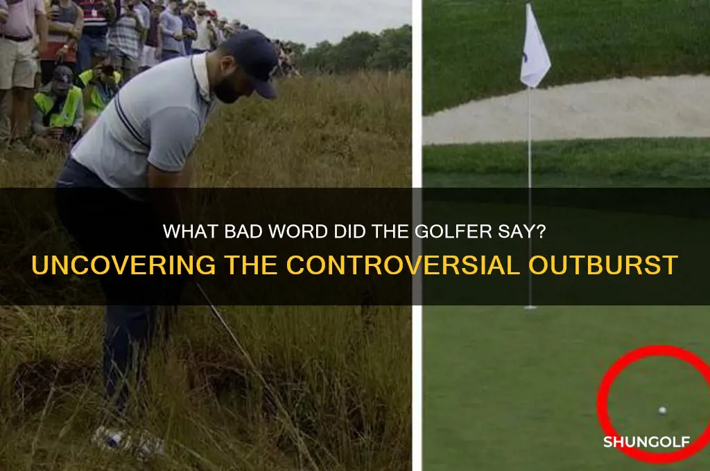 what bad word did the golfer say