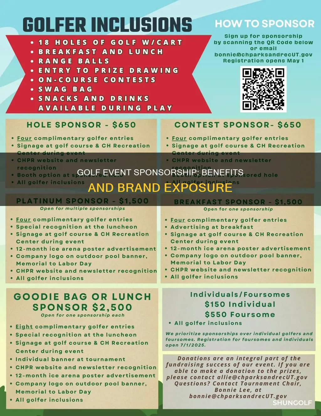 what benefits for golf event sponsor