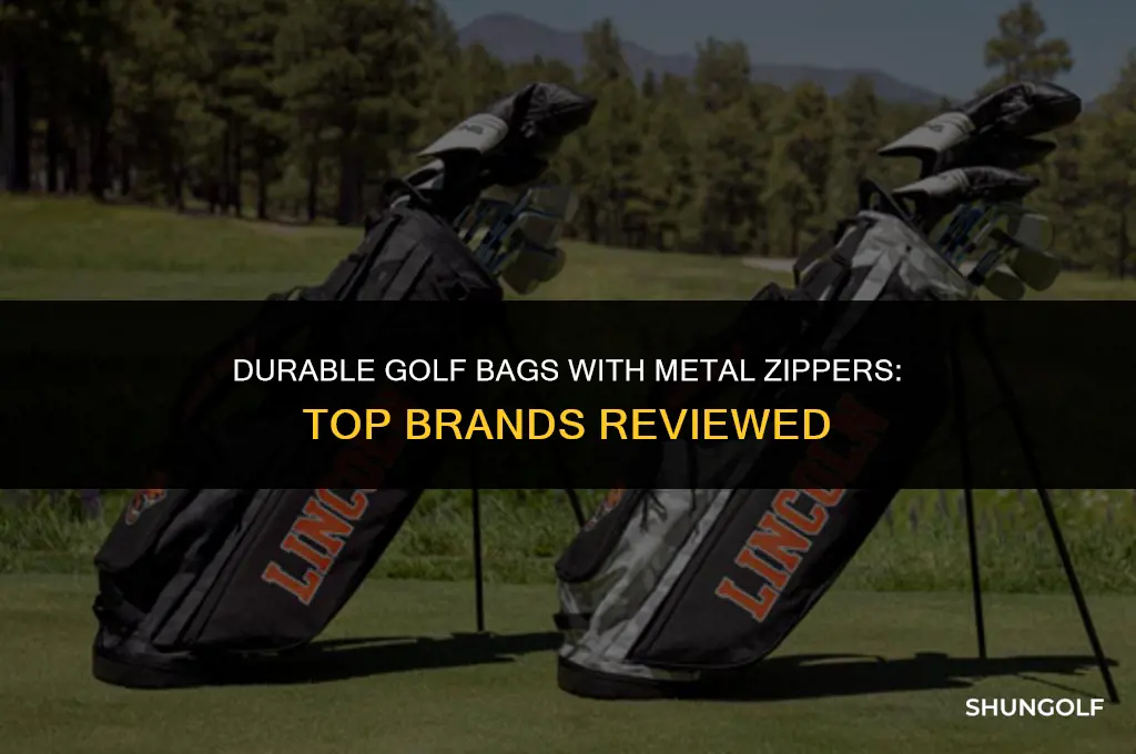 what brands of golf bags have metal zippers