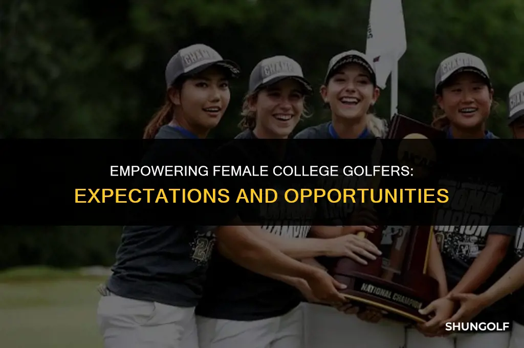 what can a female college golfer expect