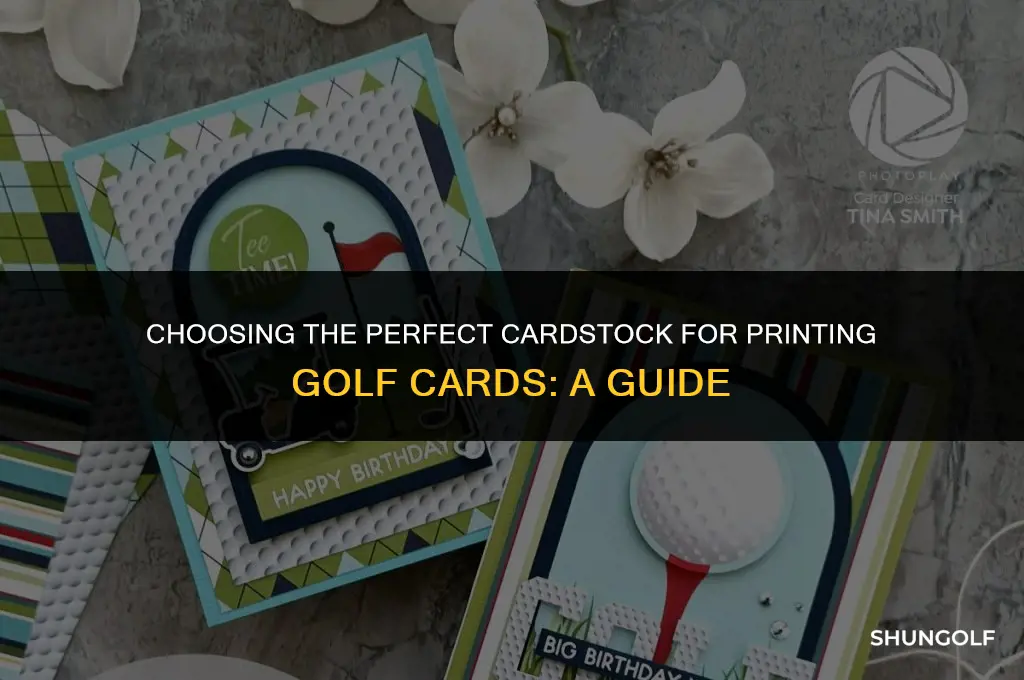 what cardstock to use to print a golf cards