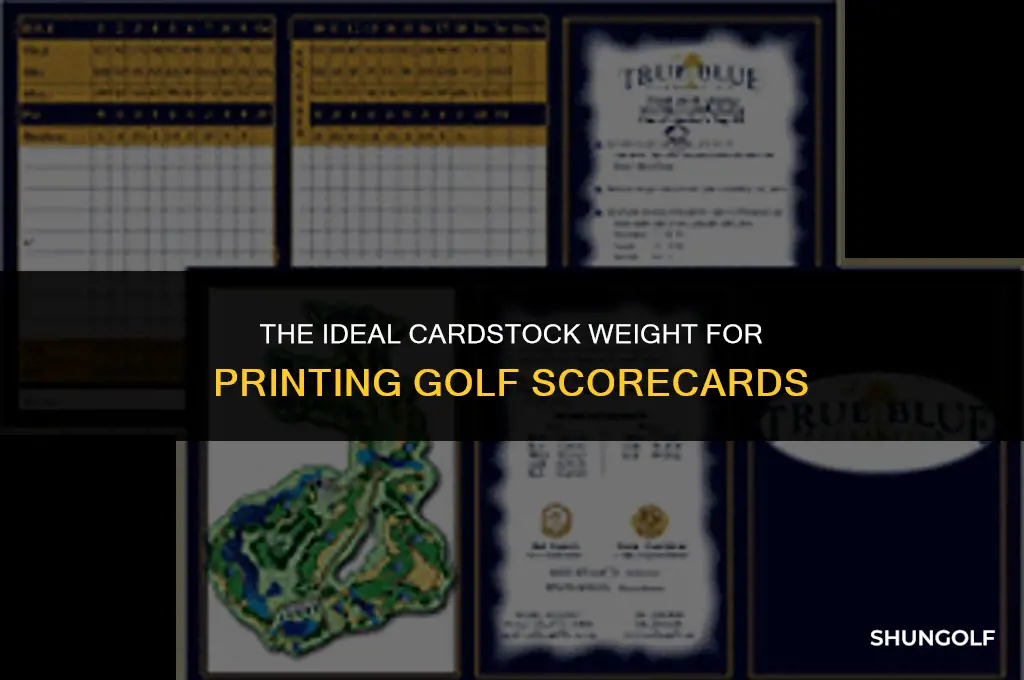 what cardstock weight is used for golf score cards