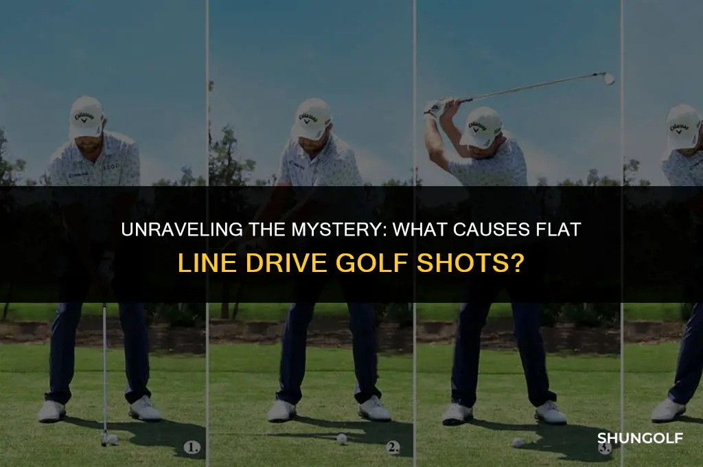 what causes flat line drive golf shots