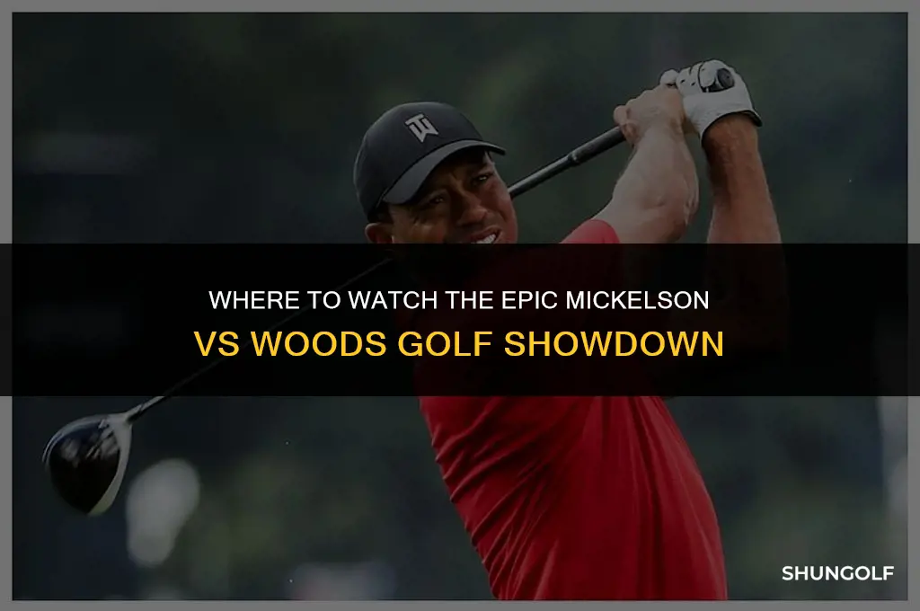 what channel is the mickelson vs woods golf match on