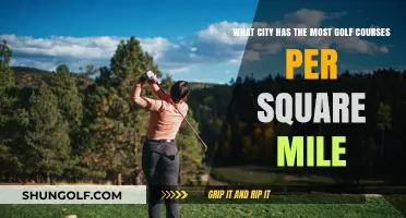 Which City Boasts the Highest Density of Golf Courses?