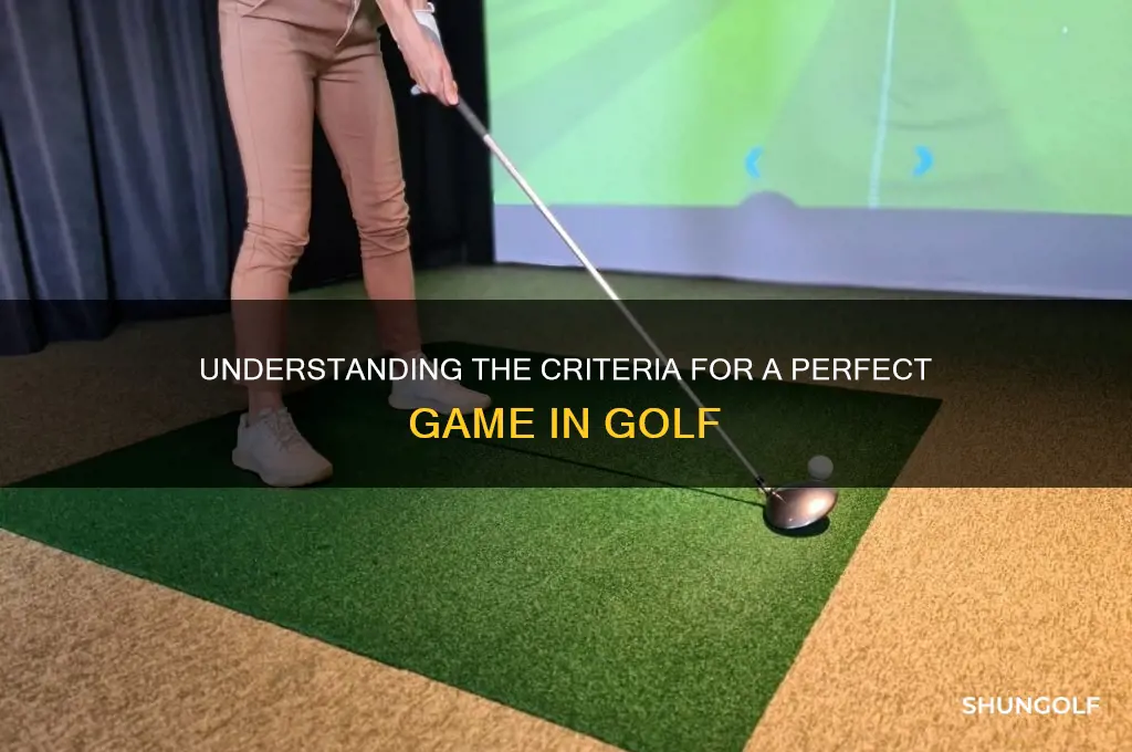 what classifies a perfect game in golf