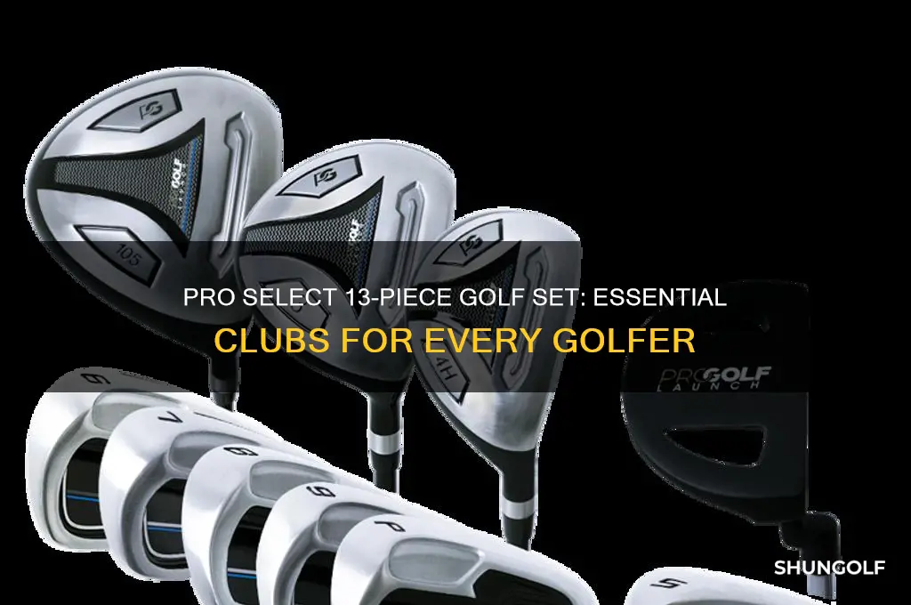 what clubs come in pro select 13 piece golf set