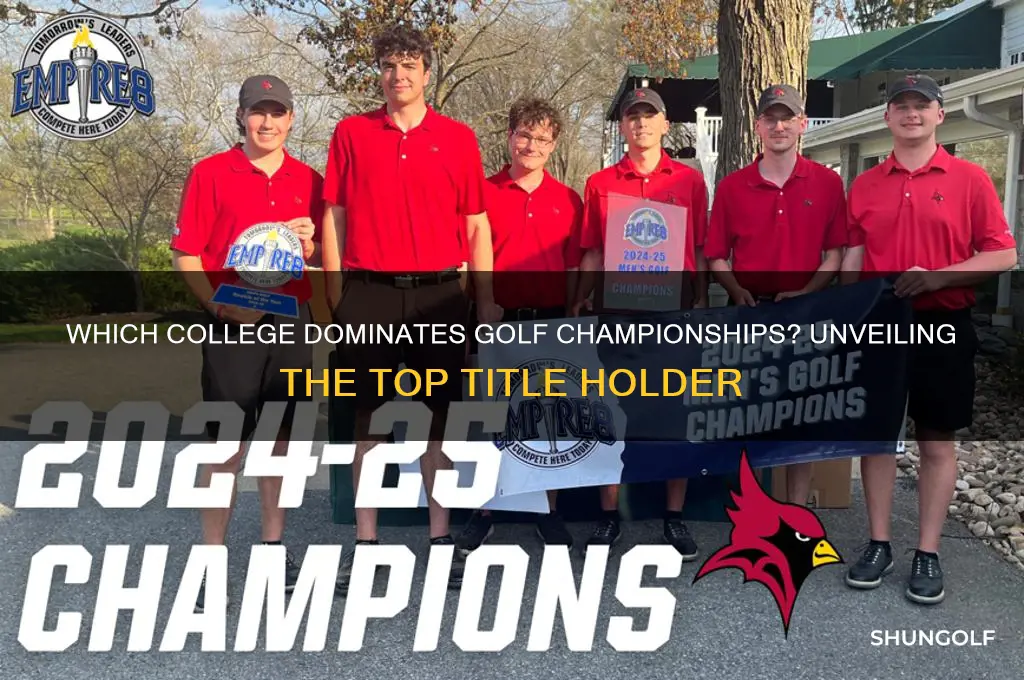 what college has the most golf championships