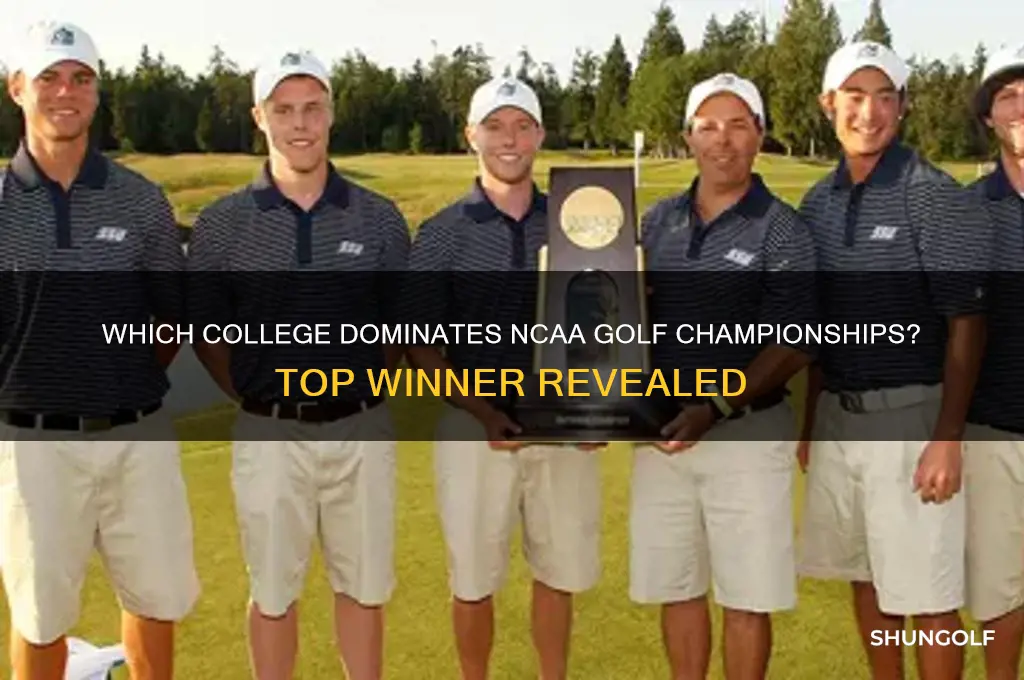 what college has won the most ncaa golf championships