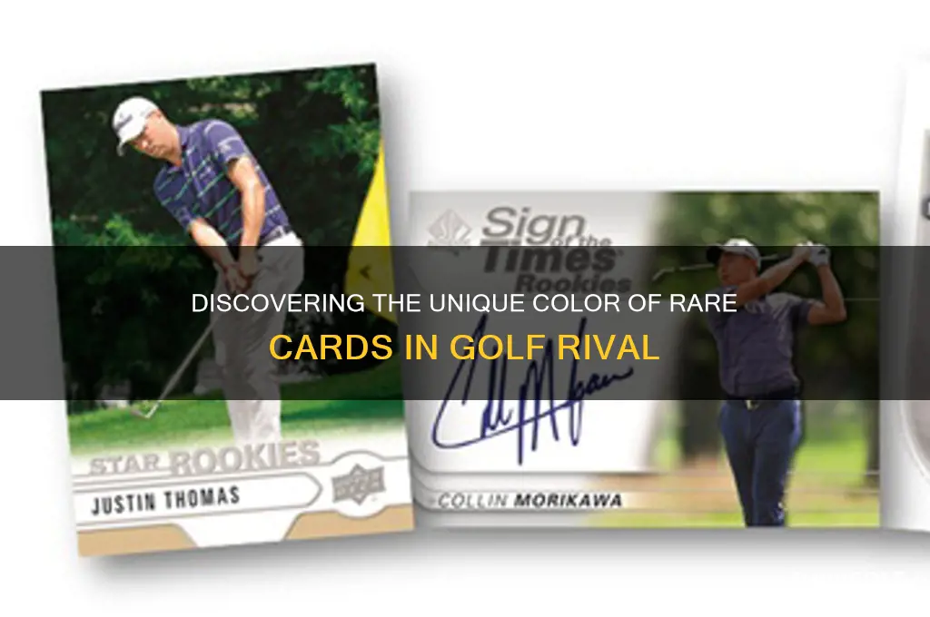 what color are rare cards in golf rival