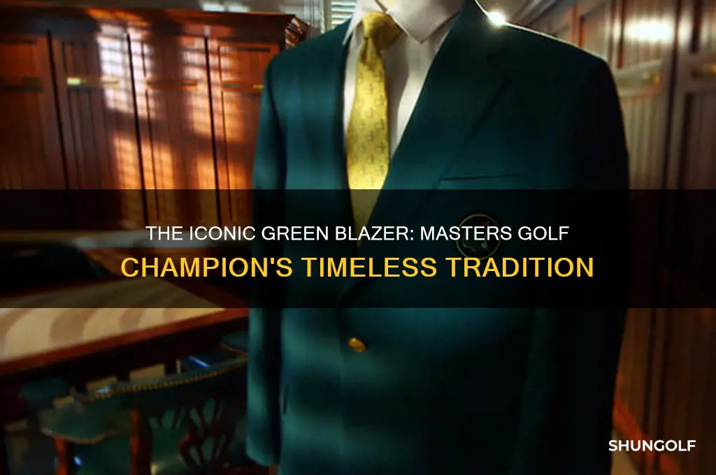 what color blazer is presented to the masters golf winner