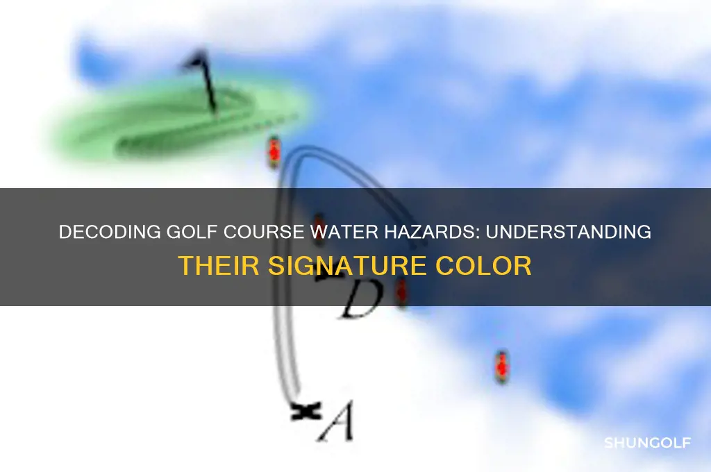 what color define a water hazards on a golf course