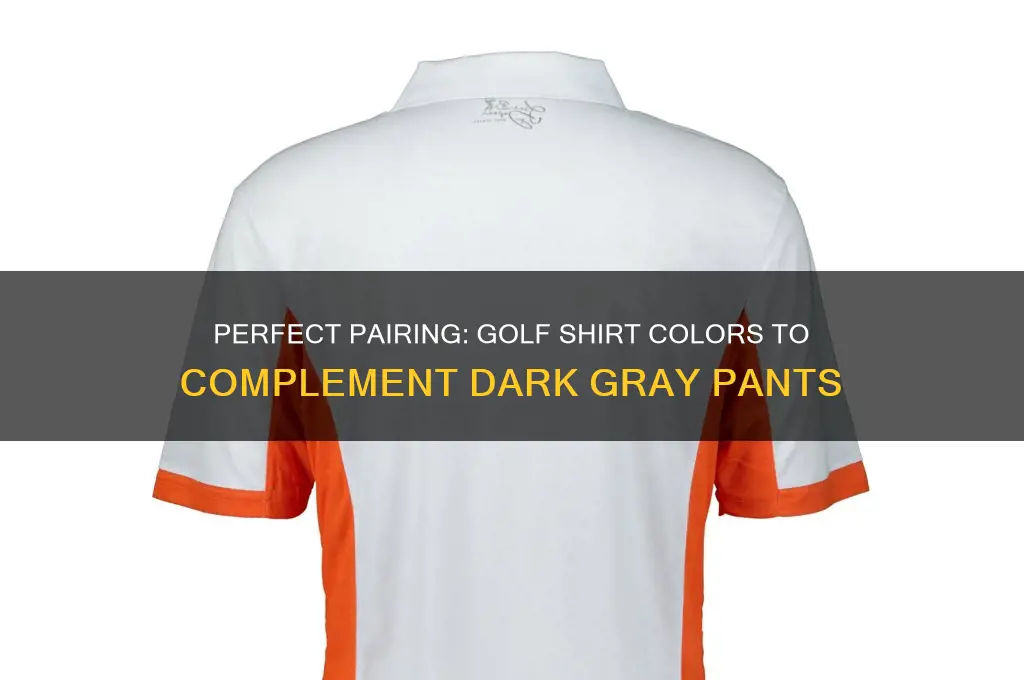 what color golf shirt goes with dark gray pants