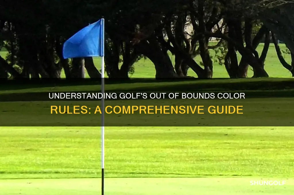 what color is out of bounds in golf