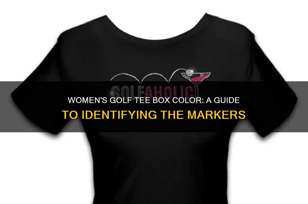 what color marks the tee box for women in golf