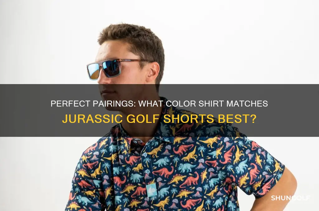 what color shirt go jurassic golf shorts