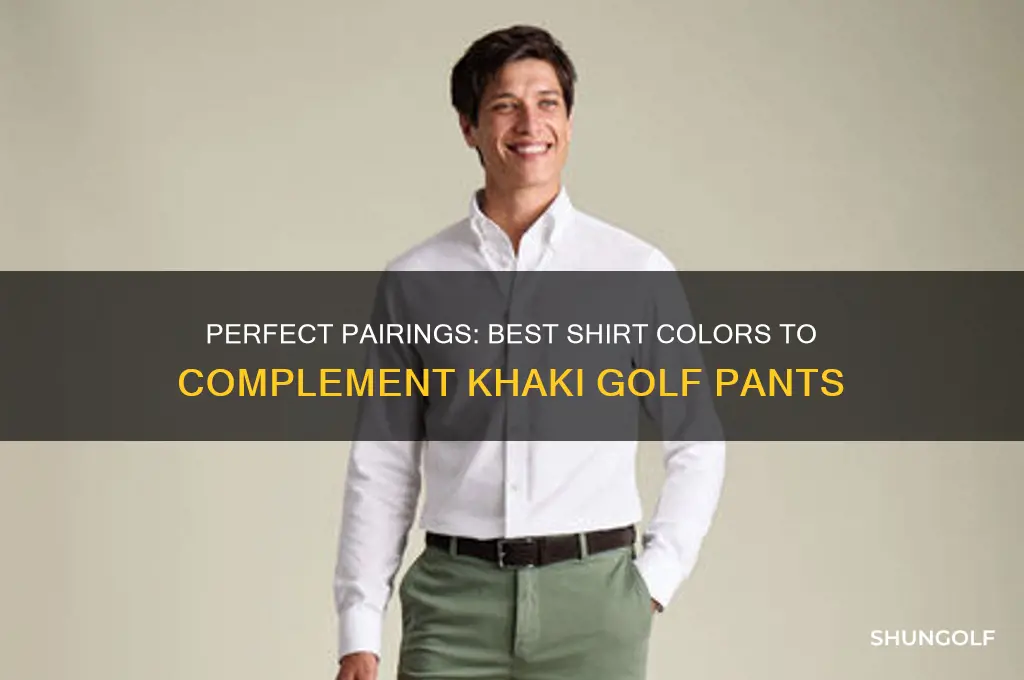 what color shirt goe with khaki golf pants