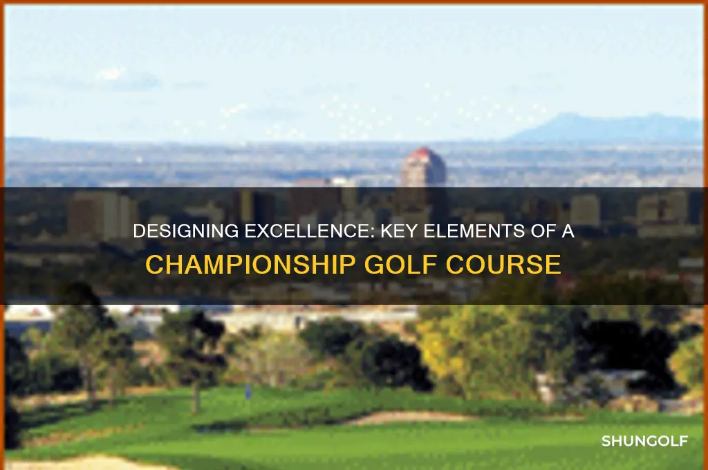 what constitutes a championship golf course