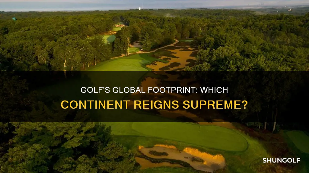what continent has most golf