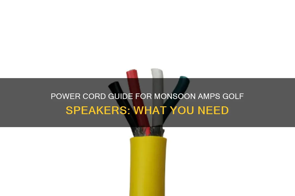 what cord is the power for monsoon amps golf