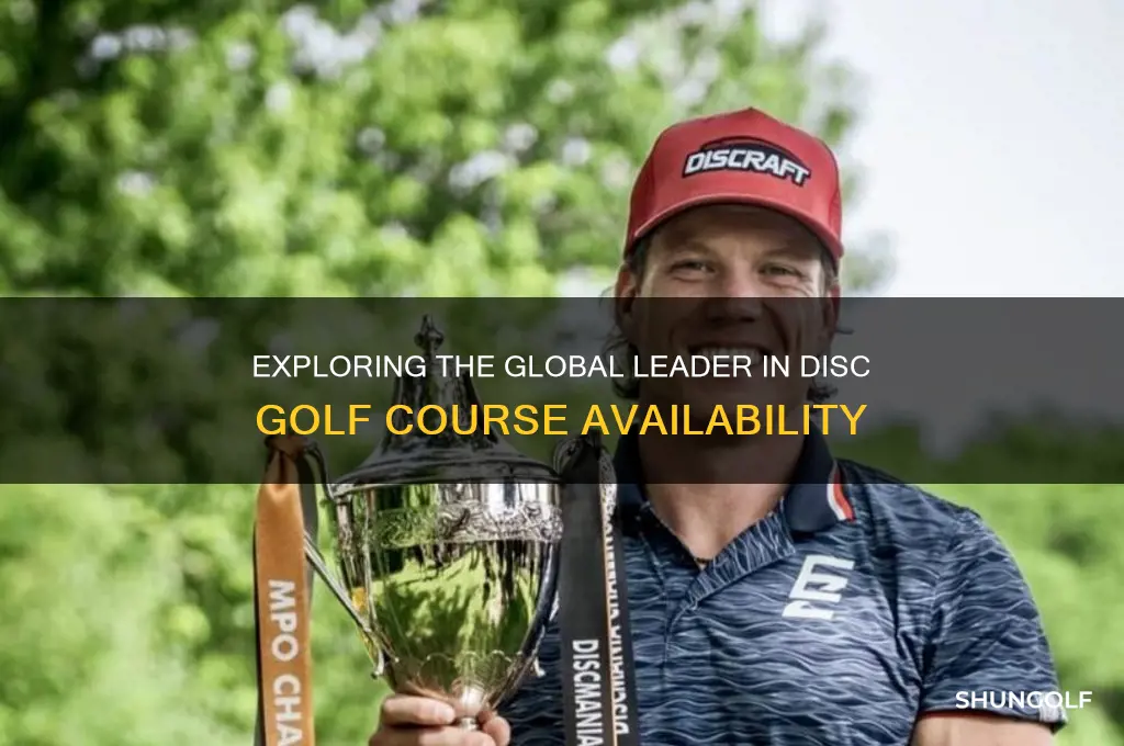 what country has the most disc golf courses