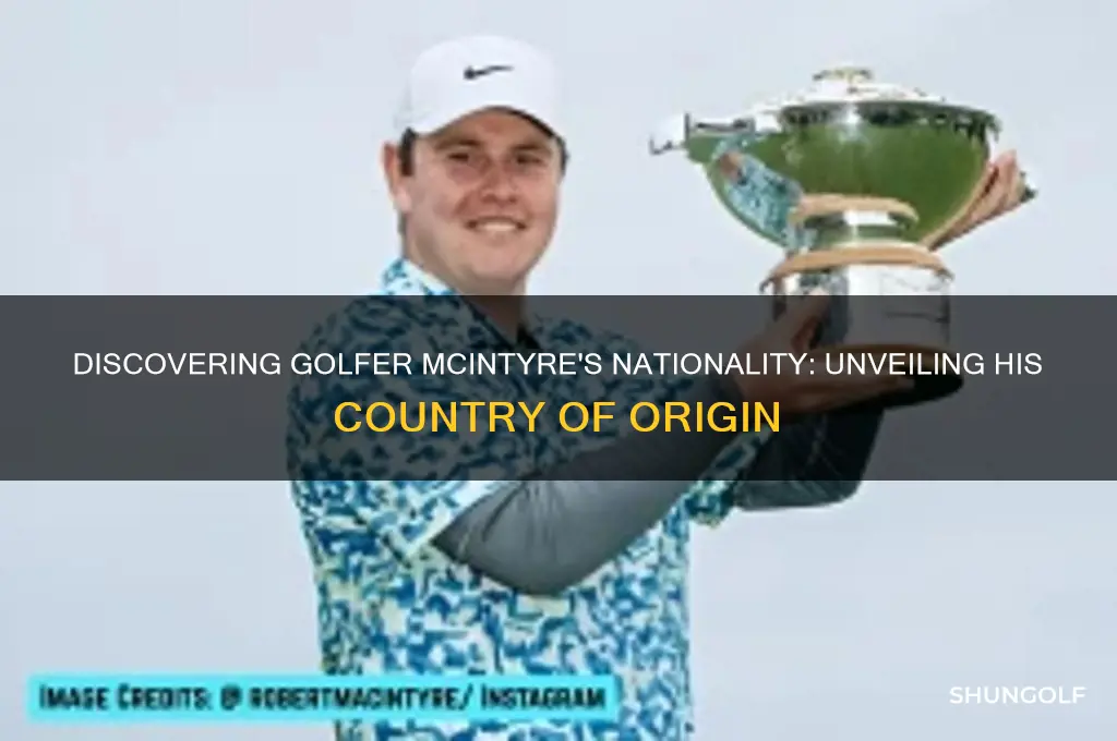 what country is mcintyre the golfer from