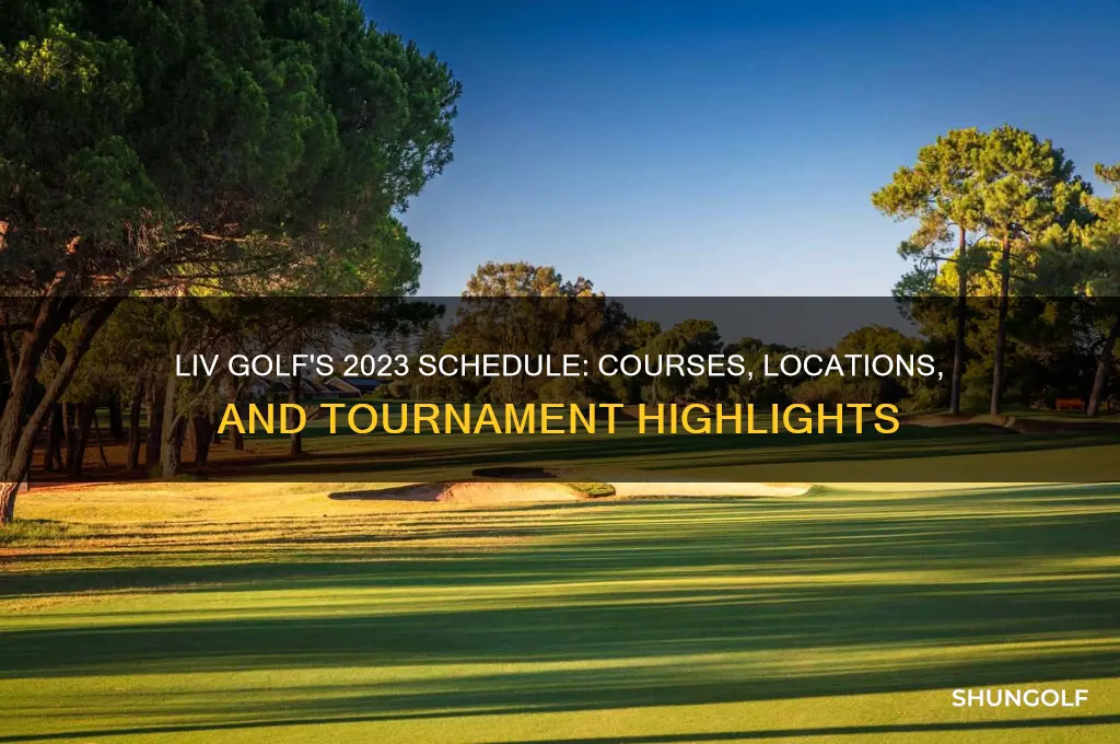 what courses will liv golf play